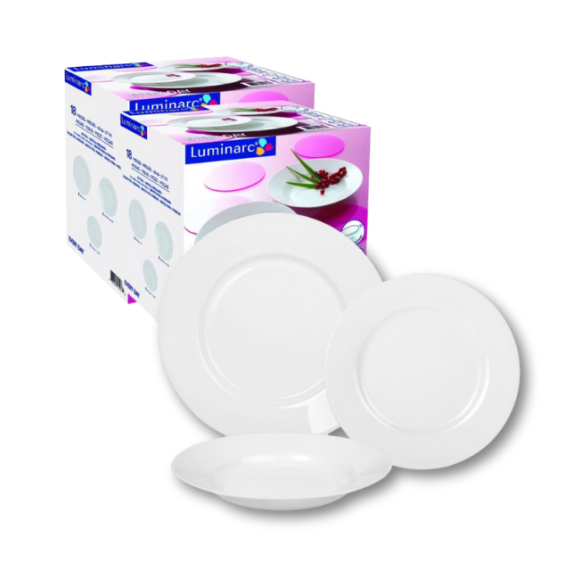 LUMINARC EVERY DAY Serwis obiadowy 36 el dla 12 osób | szkło hartowane | G0566
