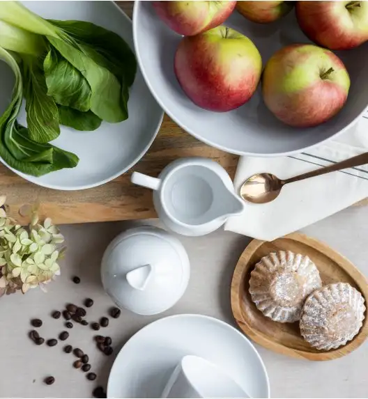 LUBIANA VANILLA Serwis obiadowy 40 el dla 12 osób | biała porcelana