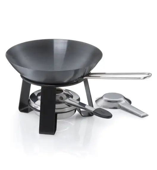 KELA | Joy | mini-wok z podgrzewaczem, stal, 18 cm