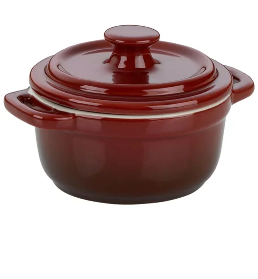 KELA | Malin | naczynie żaroodporne z pokrywką, śred. 10x8 cm, czerwone