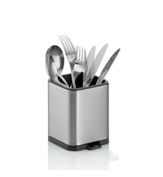 KELA | Plata | ociekacz na sztućce, stal nierdzewna/tworzywo sztuczne, 11,5 x 10 x 12,5 cm