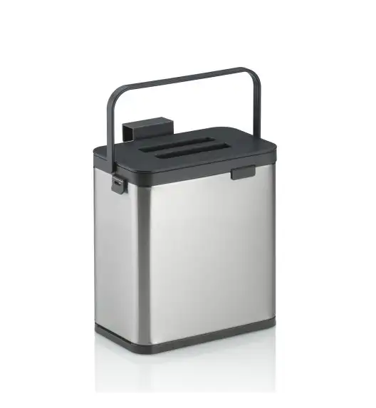 KELA | Plata | kosz na odpady organiczne, stal nierdzewna/tworzywo sztuczne, 2,1 l, 20,5 x 13 x 21 cm