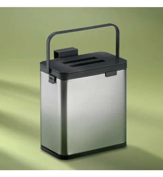 KELA | Plata | kosz na odpady organiczne, stal nierdzewna/tworzywo sztuczne, 2,1 l, 20,5 x 13 x 21 cm