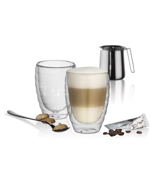 KELA | Cesena | 2 szklanki do latte macchiato o podwójnych ściankach, śred. 8,5 x 12 cm, 0,3 l