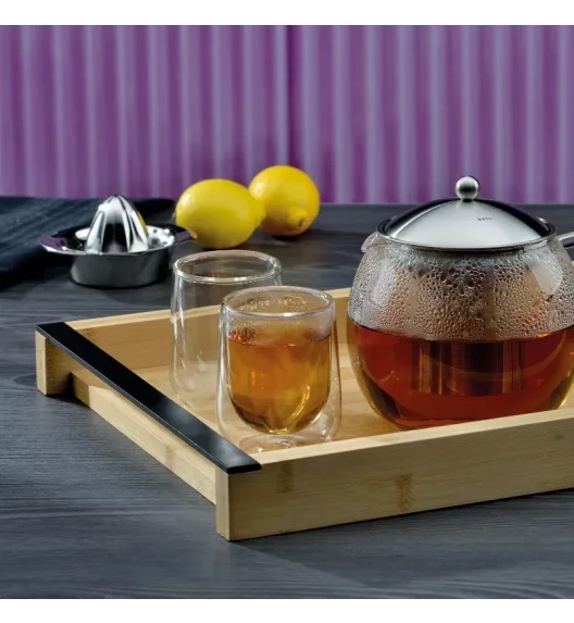 KELA | Kiril | taca do serwowania, bambus/metal, 43 x 27 x 4 cm