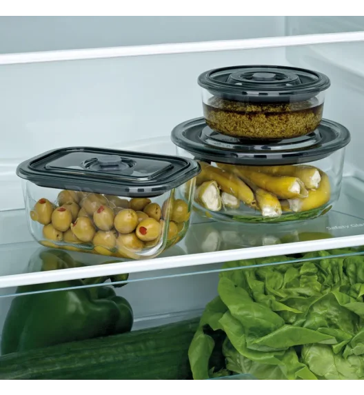 KELA | Aurelia | pojemnik na żywność, szkło borokrzemowe/tworzywo sztuczne, 1,4 l, 20 x 14,5 x 9 cm