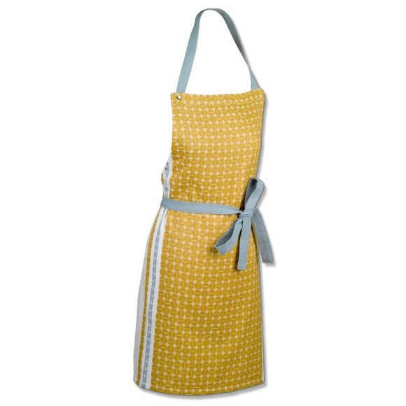 KELA | Svea | fartuch kuchenny, 100% bawełna, 80 x 67 cm, żółty