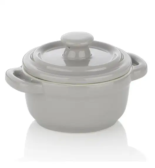 KELA | Malin | naczynie żaroodporne z pokrywką, śred. 10x8 cm, szare