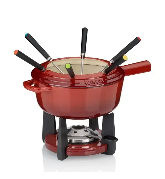 KELA | Calido | zestaw do fondue, dla 6 os., żeliwo, 1,8 l, śred. 20 x 20 cm