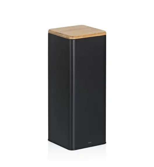 KELA | Kiril | pojemnik kuchenny, metal/bambus, 3,0 l, 11,5 x 11,5 x 28,5 cm