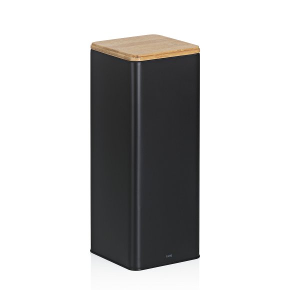 KELA | Kiril | pojemnik kuchenny, metal/bambus, 3,0 l, 11,5 x 11,5 x 28,5 cm