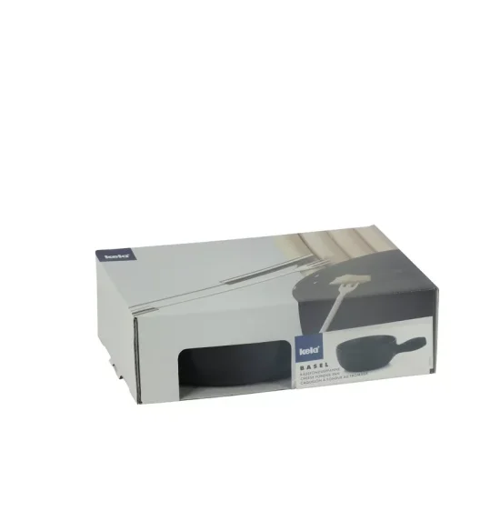 KELA | Basel | rondel do fondue serowego, śred. 22,5 x 10 cm, czarny