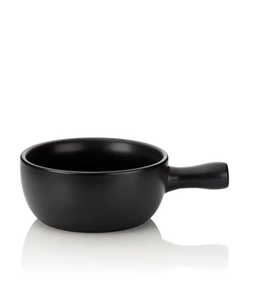 KELA | Basel | rondel do fondue serowego, śred. 22,5 x 10 cm, czarny