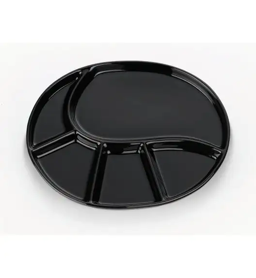 KELA | Vroni | talerz do fondue, 28,5x22 cm, czarny