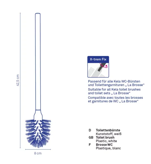 KELA | La Brosse | szczotka do WC, śred. 8 cm, biała