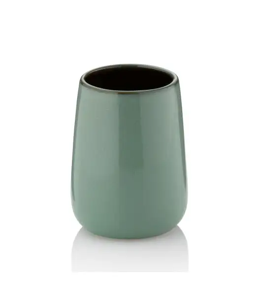KELA | Liana | kubek łazienkowy, ceramika, śred. 8 x 10,5 cm, zielony
