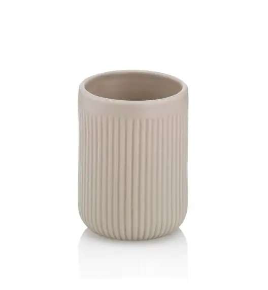 KELA | Adele | kubek na szczoteczki do zębów, ceramika, śred. 7,5 x 10 cm, beżowy