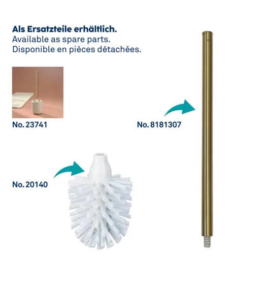 KELA | Adele | zestaw toaletowy, ceramika/stal nierdzewna 18/10, śred. 11 x 45,5 cm, beżowo-złoty