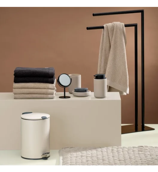 KELA | Sana | kubek na szczoteczki do zębów, ceramika gumowana, śred. 8 x 11 cm, jasnoszary