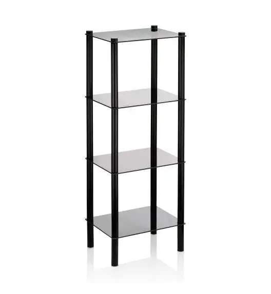 KELA | Lars | regał łazienkowy, szkło/metal, do 30 kg, 40 x 30 x 107 cm