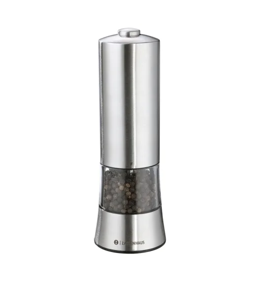 ZASSENHAUS | Gera | elektryczny młynek do pieprzu, ładowany przez USB, stal nierdzewna, śred. 6 x 18 cm