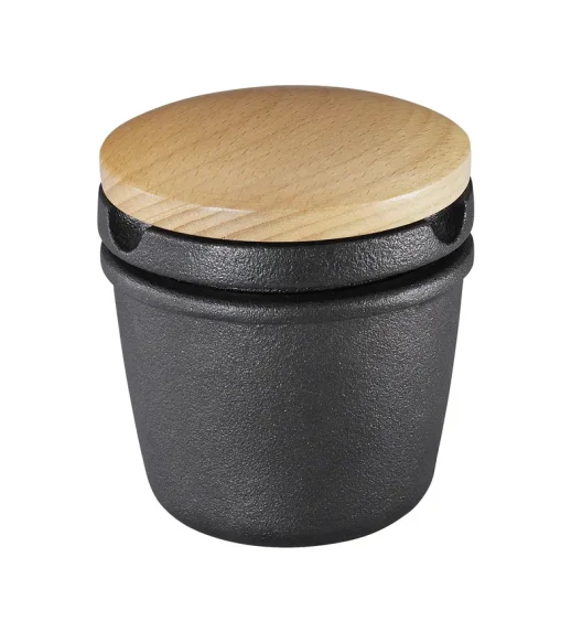 ZASSENHAUS | Worker | moździerz i młynek do przypraw na podstawce, drewno bukowe/żeliwo, 21 x 10 x 15,5 cm