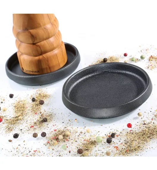 ZASSENHAUS | podstawki pod młynki, 2 szt., żeliwo, śred. 9 cm, na młynki o średnicy do 7,5 cm