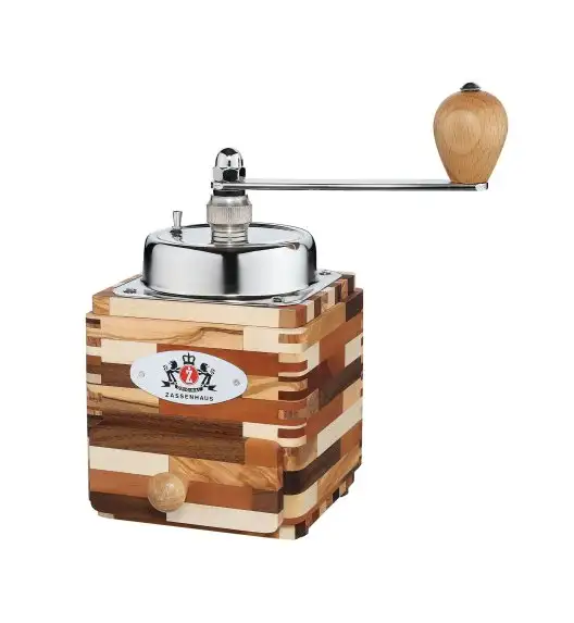 ZASSENHAUS | Montevideo | młynek do kawy z korbką, 18x10x10 cm, poj.50 g, drewno mieszane i stal