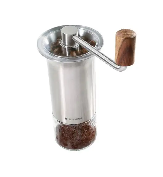 ZASSENHAUS | Barista | młynek do kawy, stal nierdzewna/szkło, 40 g, śred. 8 x 21 cm