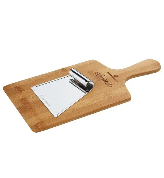 ZASSENHAUS | Eco Line | bambusowa deska do lanych klusek ze stalowym drapakiem, 34x16x0,9 cm