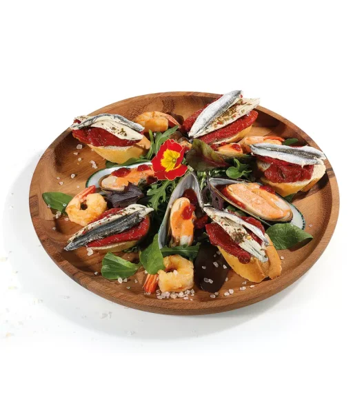 ZASSENHAUS | talerz na przekąski, akacja, śred. 25 cm