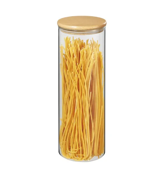 ZASSENHAUS | pojemnik kuchenny, szkło borokrzemowe/drewno bukowe, 2,0 l, śred. 10,5 x 30 cm