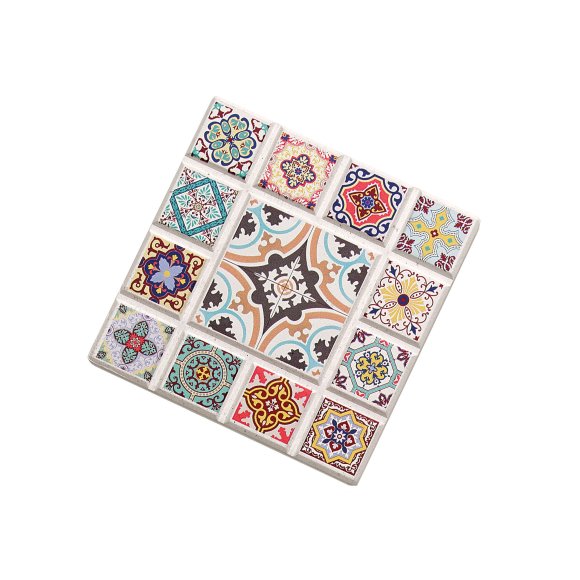 ZASSENHAUS | Marrakesch | podkładka pod szklankę, ceramika/korek, 11 x 11 cm, gwiazda