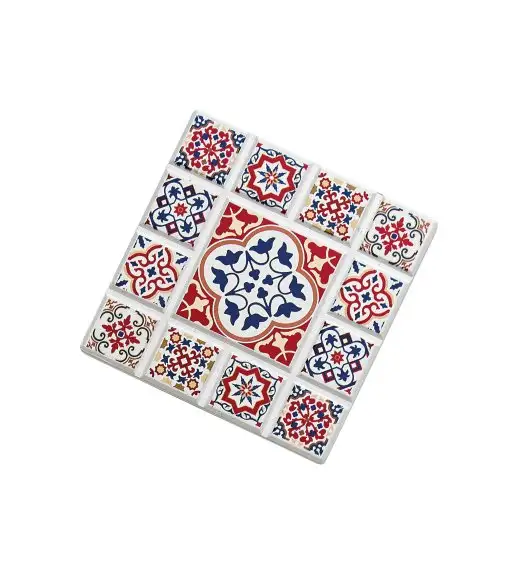 ZASSENHAUS | Marrakesch | podkładka pod szklankę, ceramika/korek, 11 x 11 cm, kwiat