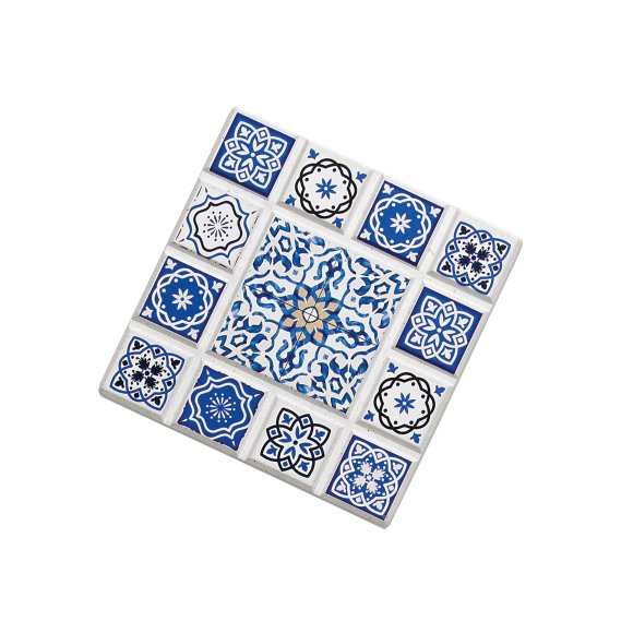 ZASSENHAUS | Marrakesch | podkładka pod szklankę, ceramika/korek, 11 x 11 cm, krzyż