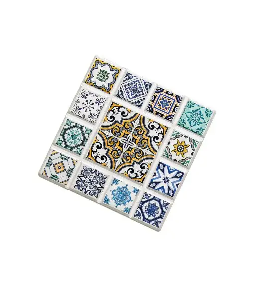 ZASSENHAUS | Marrakesch | podkładka pod szklankę, ceramika/korek, 11 x 11 cm, romb