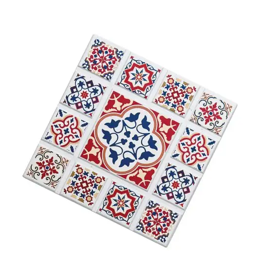 ZASSENHAUS | Casablanca | podkładka pod gorące naczynia, ceramika/korek, 20 x 20 cm, kwiat