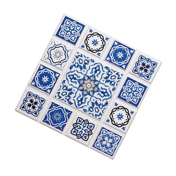 ZASSENHAUS | Casablanca | podkładka pod gorące naczynia, ceramika/korek, 20 x 20 cm, krzyż