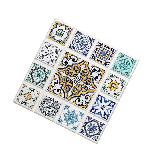 ZASSENHAUS | Casablanca | podkładka pod gorące naczynia, ceramika/korek, 20 x 20 cm, romb