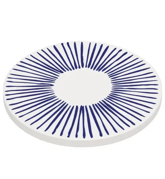 ZASSENHAUS | Nordic | podkładka pod szklankę, ceramika/korek, śred. 11 cm, kreski