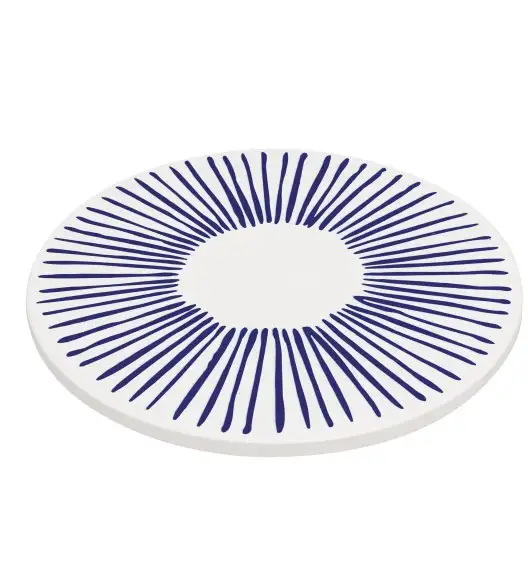 ZASSENHAUS | Nordic | podkładka pod gorące naczynia, ceramika/korek, śred. 20 cm, kreski