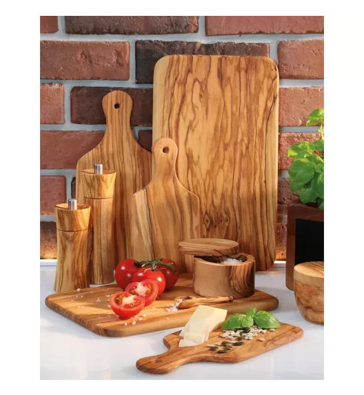 ZASSENHAUS | deska do krojenia z rączką, drewno oliwne, 29 x 14 x 0,9 cm