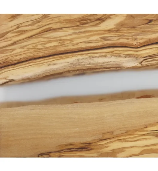 ZASSENHAUS | deska do serwowania, drewno oliwne/żywica epoksydowa, 45 x 22 cm, przezroczysta