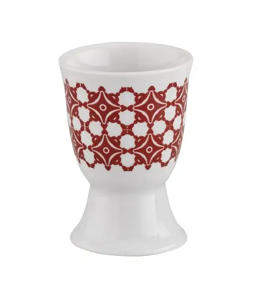 CILIO | Amici | kieliszek na jajko, porcelana, śred. 5 x 7 cm, czerwone kafelki