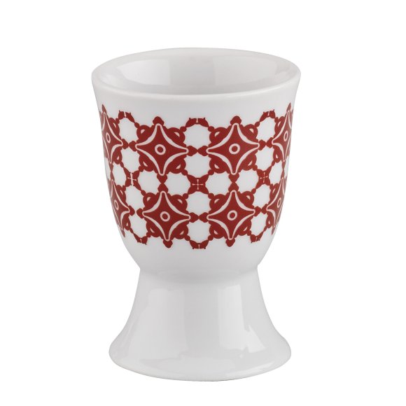 CILIO | Amici | kieliszek na jajko, porcelana, śred. 5 x 7 cm, czerwone kafelki