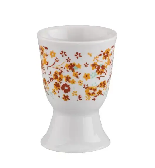 CILIO | Amici | kieliszek na jajko, porcelana, śred. 5 x 7 cm, żółte kwiaty