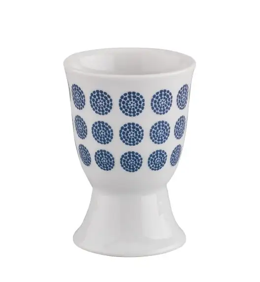 CILIO | Amici | kieliszek na jajko, porcelana, śred. 5 x 7 cm, niebieskie kropki