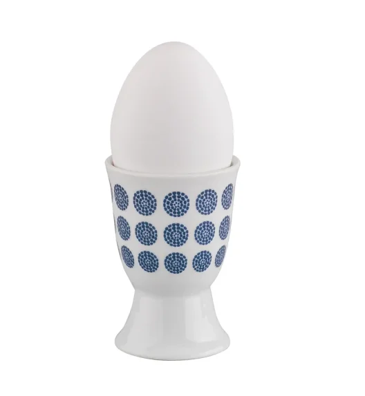 CILIO | Amici | kieliszek na jajko, porcelana, śred. 5 x 7 cm, niebieskie kropki