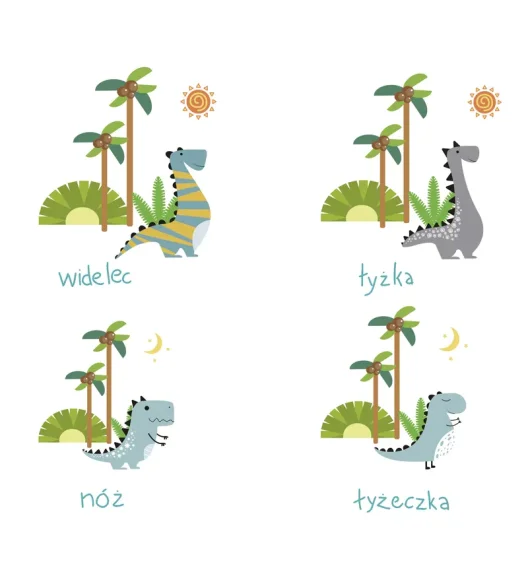 CILIO | Dino | sztućce dla dzieci, 4 el.