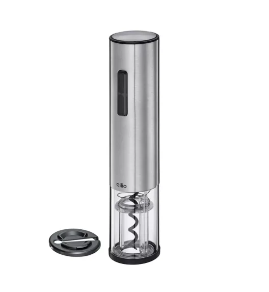 CILIO | Brunello | korkociąg elektryczny ładowany przez USB, stal nierdzewna, śred. 5 x 21 cm
